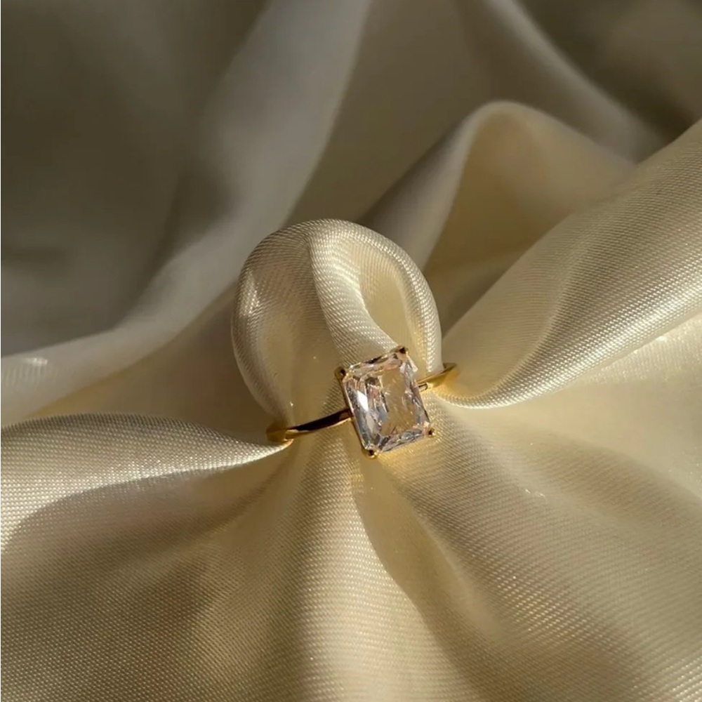 Cubic Zirconia Square Cut Shiny Rhinestone